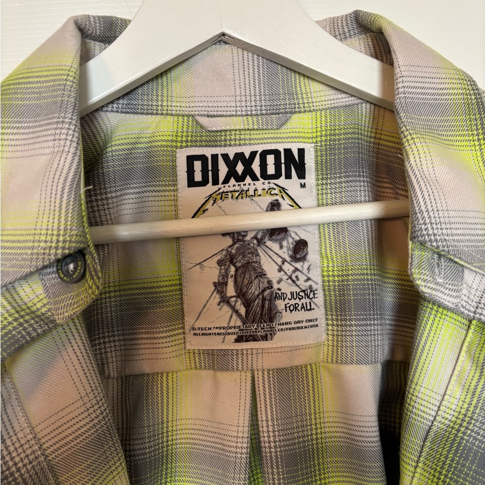 Metallica🎸 DIXXON Flannel x Metallica And Justice For All Men’s M size  Shirt, - Picture 5 of 6
